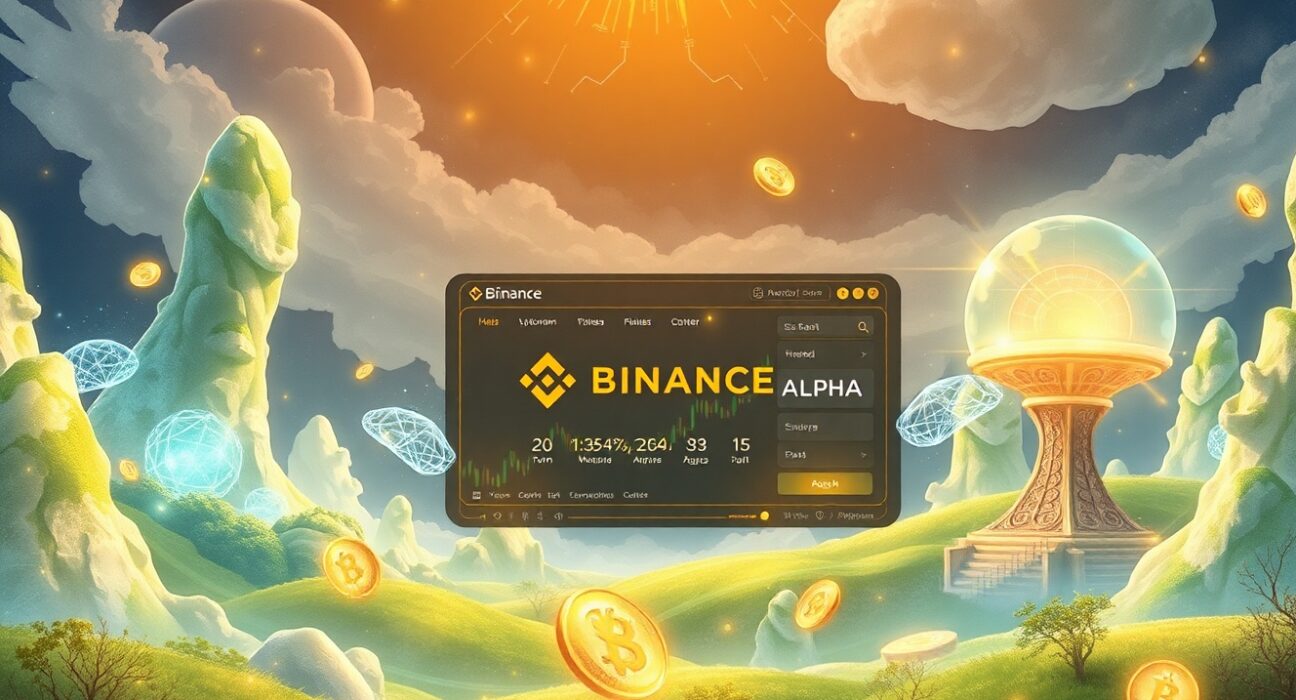 Binance Alpha on-chain trading hub listing the AIAV cryptocurrency token for early-stage project discovery.