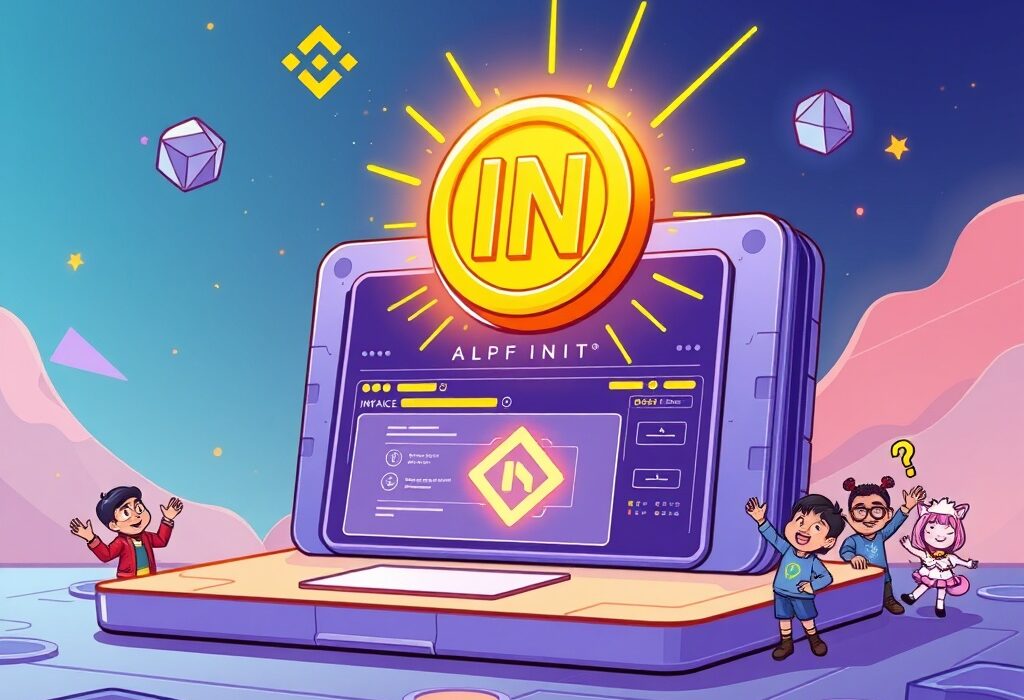 Binance Alpha platform integrating INFINIT (IN) token, symbolizing new opportunities for early-stage crypto projects and enhanced Binance Wallet trading.