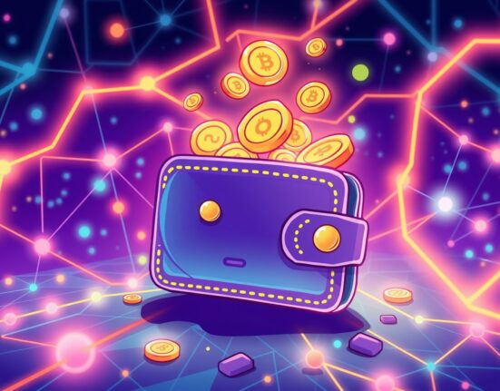 Binance Alpha TOWN featured image showing early-stage cryptocurrency trading in a vibrant digital wallet