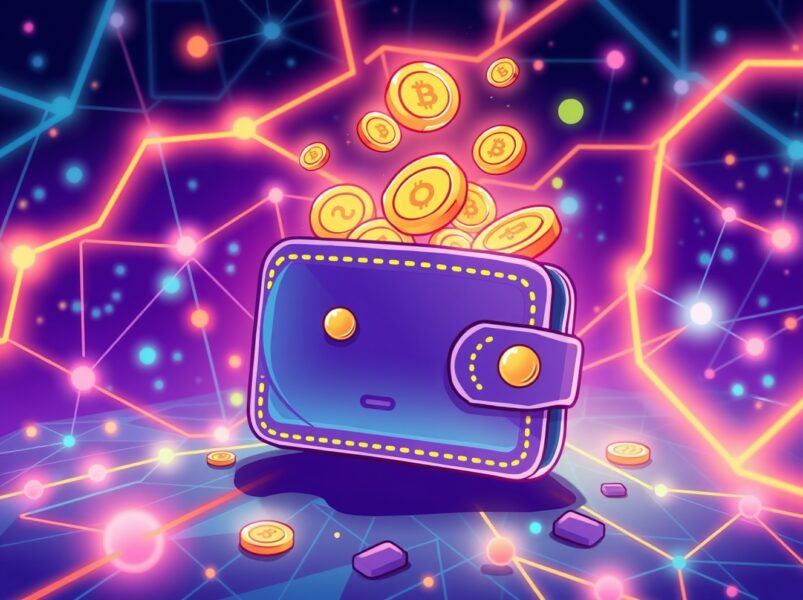 Binance Alpha TOWN featured image showing early-stage cryptocurrency trading in a vibrant digital wallet