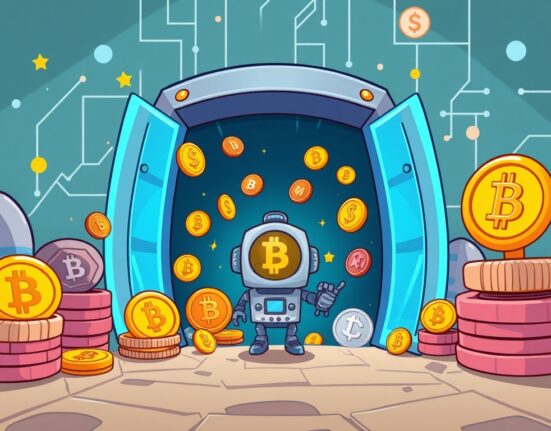 Cartoon showing new early-stage coins entering the Binance Alpha TRADOOR platform, symbolizing expanded trading opportunities with Binance Alpha TRADOOR.