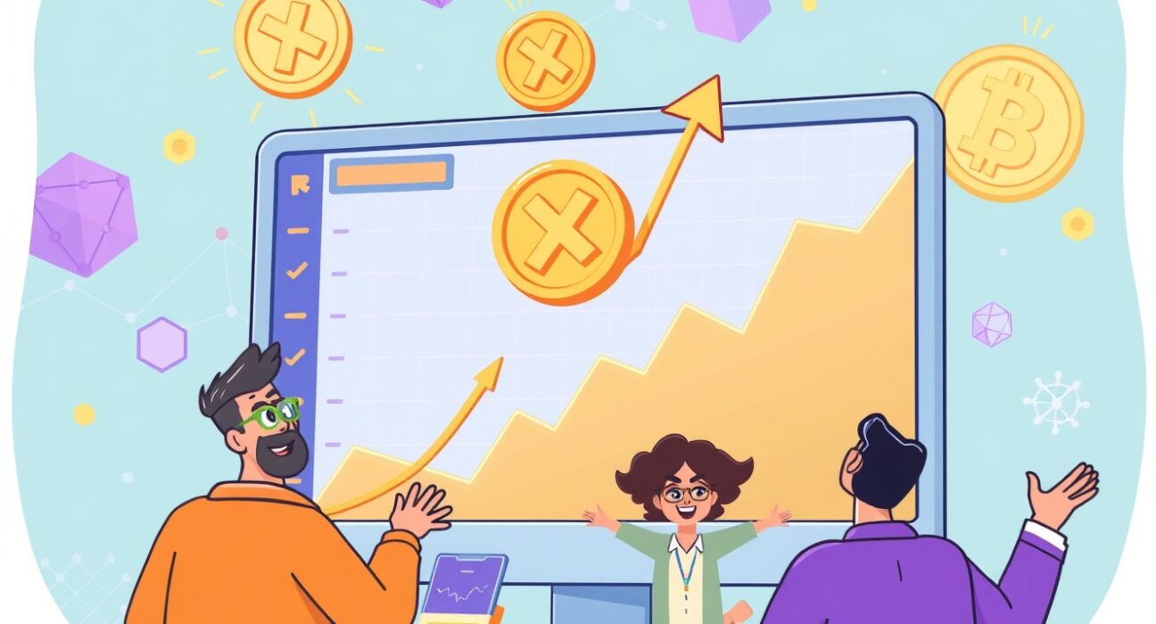 A cartoon illustration showing the exciting listing of XNAP on Binance Alpha, symbolizing new opportunities in early-stage crypto trading.