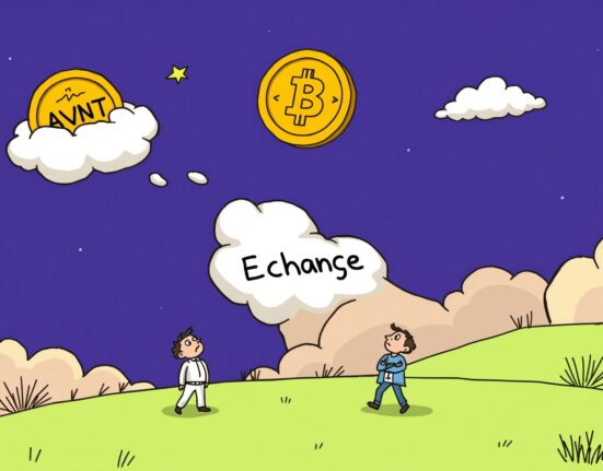 An AVNT token being listed on Binance, symbolizing the new Binance AVNT listing and its potential market impact.