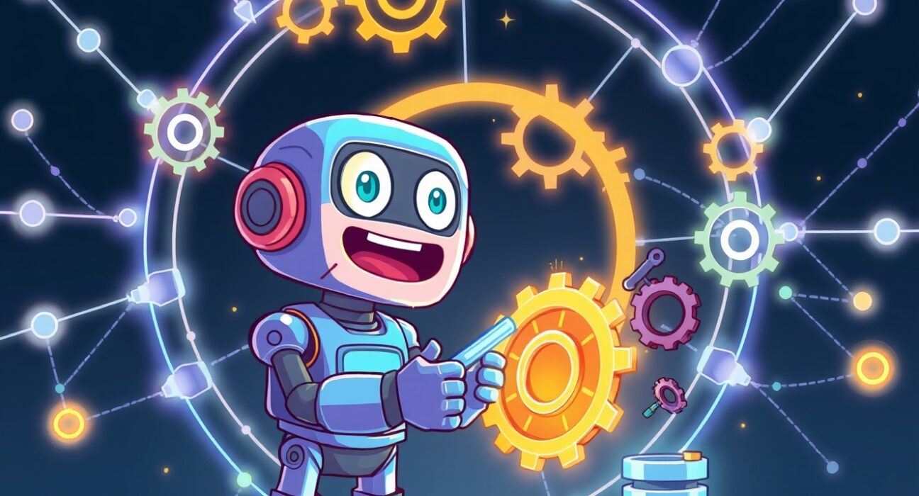 Binance BEP20 suspension maintenance cartoon showing blockchain network upgrade