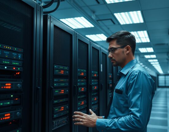 Binance Bitcoin network maintenance operations in cryptocurrency exchange data center