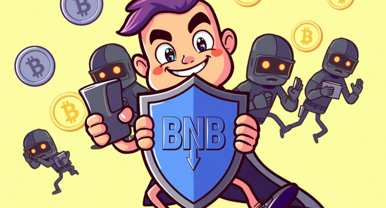 BNB airdrop compensation illustrated as secure tokens being delivered after a digital security incident