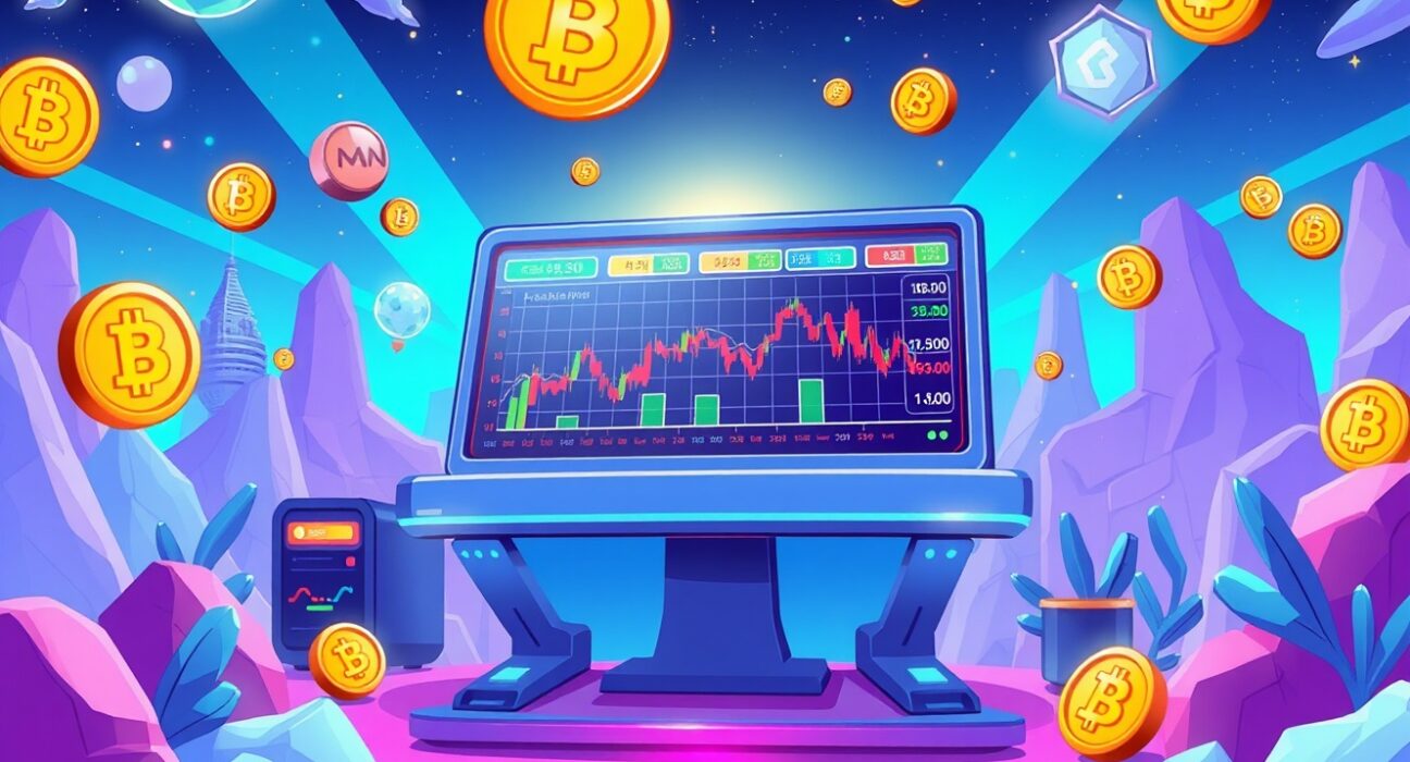 BOB perpetual futures trading on Binance with animated cryptocurrency interface showing leverage options