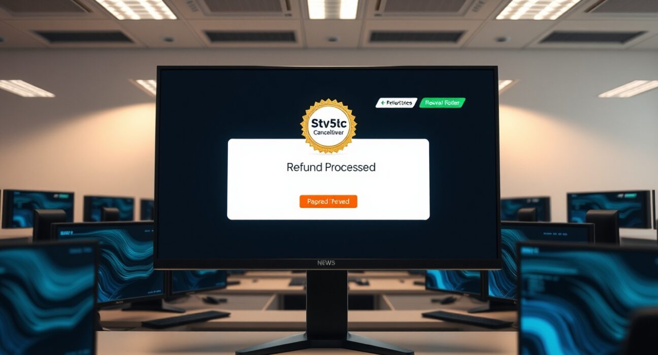 Binance wallet interface showing cancellation notice for SPCX IPO event with refund badge