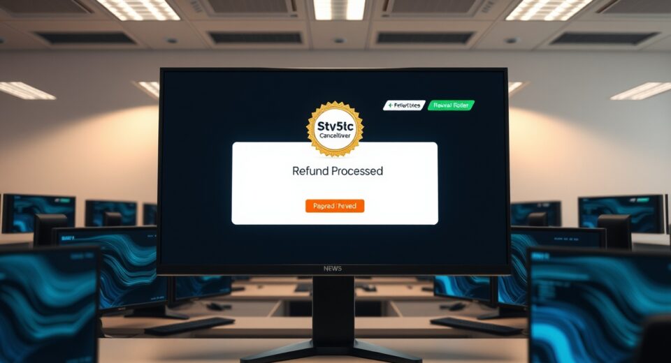 Binance wallet interface showing cancellation notice for SPCX IPO event with refund badge