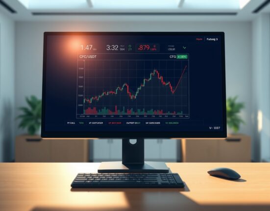 Professional trading interface displaying Binance CFG perpetual futures market data and leverage options