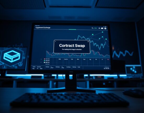 Binance exchange interface showing a blockchain contract swap notification for Chiliz fan tokens