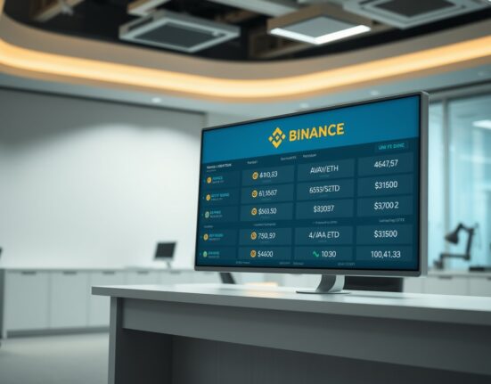 Binance delisting notice on a trading screen with AVAX/ETH and UNI/FDUSD pairs
