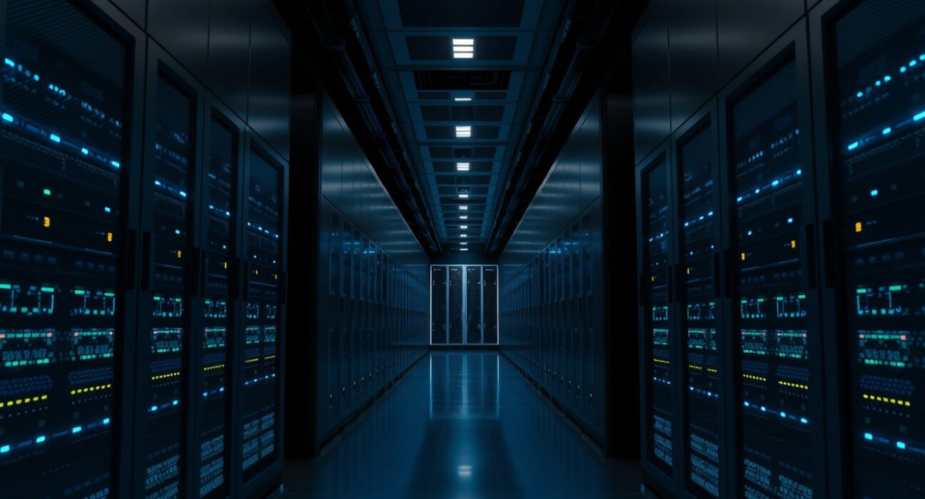 Modern server room representing Binance exchange infrastructure