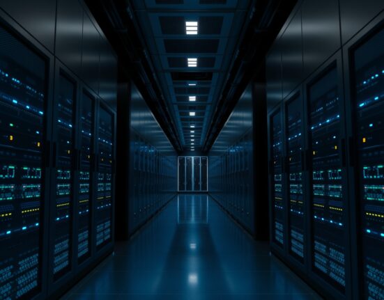 Modern server room representing Binance exchange infrastructure