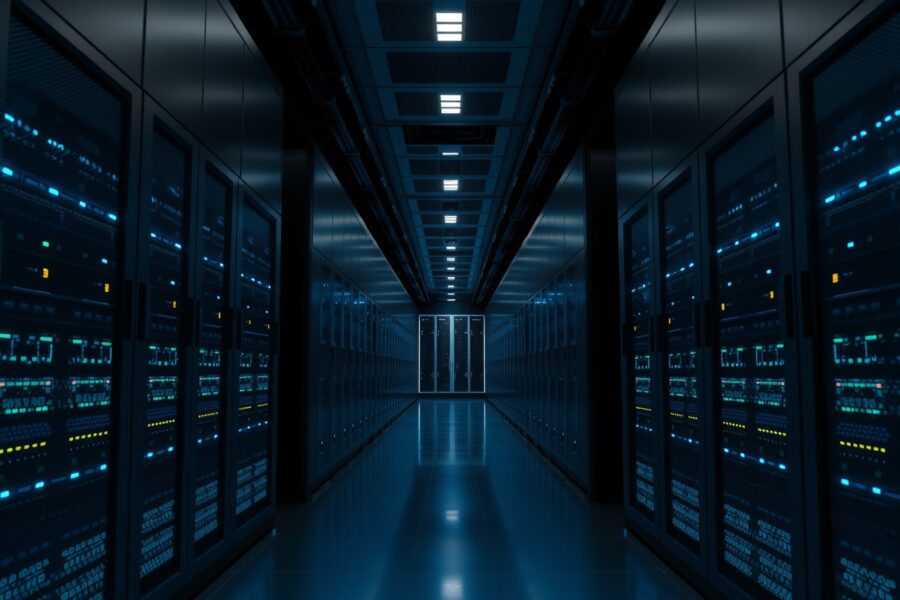 Modern server room representing Binance exchange infrastructure