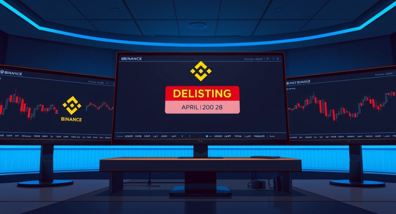 Binance delist VINE and AI perpetual futures notification on trading screen