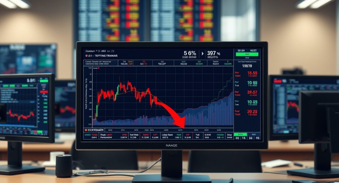 Binance exchange trading terminal showing cryptocurrency delisting announcement and market data.