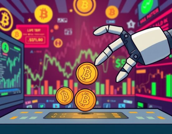An illustration of a digital platform signifying a Binance delisting, showing trading pairs being removed to highlight market adjustments.