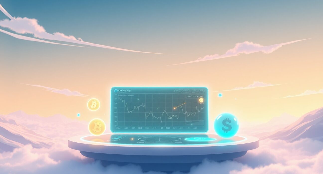 Conceptual Ghibli-style art representing the Binance delisting of cryptocurrency trading pairs.