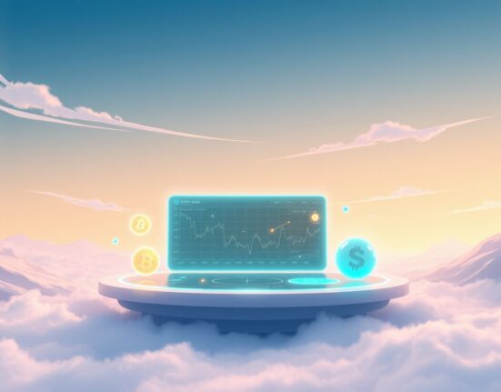 Conceptual Ghibli-style art representing the Binance delisting of cryptocurrency trading pairs.