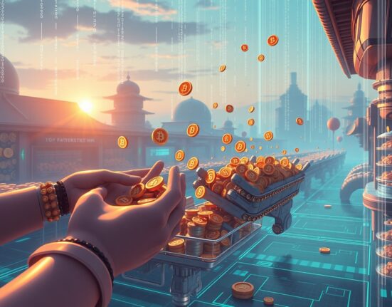 Conceptual illustration of a cryptocurrency exchange delisting tokens from its digital marketplace.