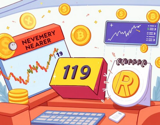 Binance delists RUNE perpetual futures trading illustration showing calendar and disappearing cryptocurrency