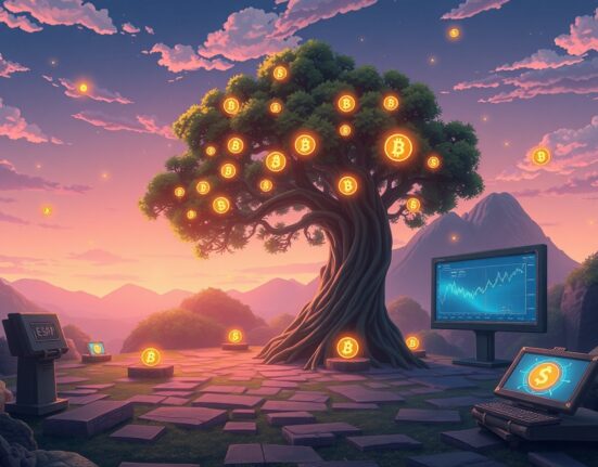 Conceptual illustration of Binance's strategic ESP/USDT futures listing expanding the crypto derivatives market.