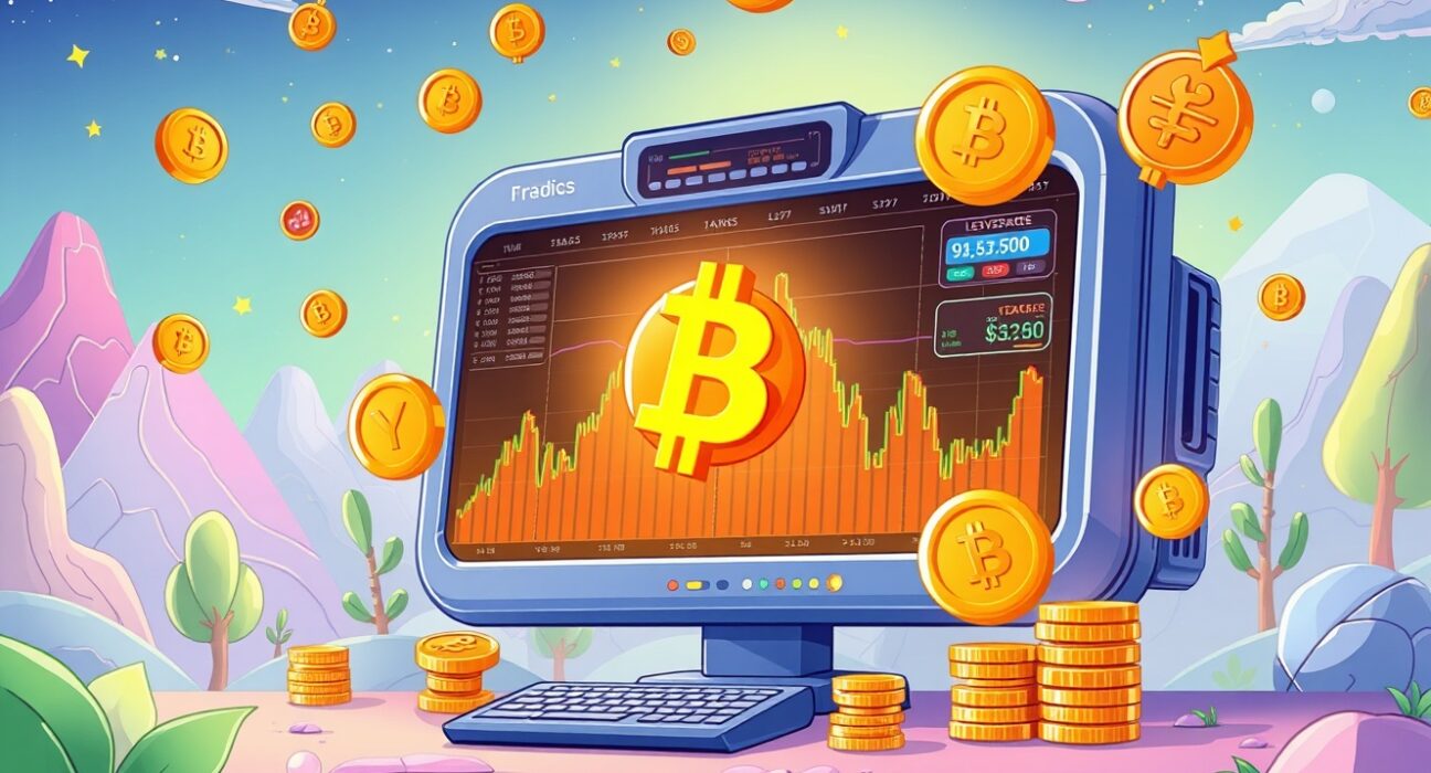 GAIB/USDT perpetual futures trading on Binance with dynamic leverage indicators