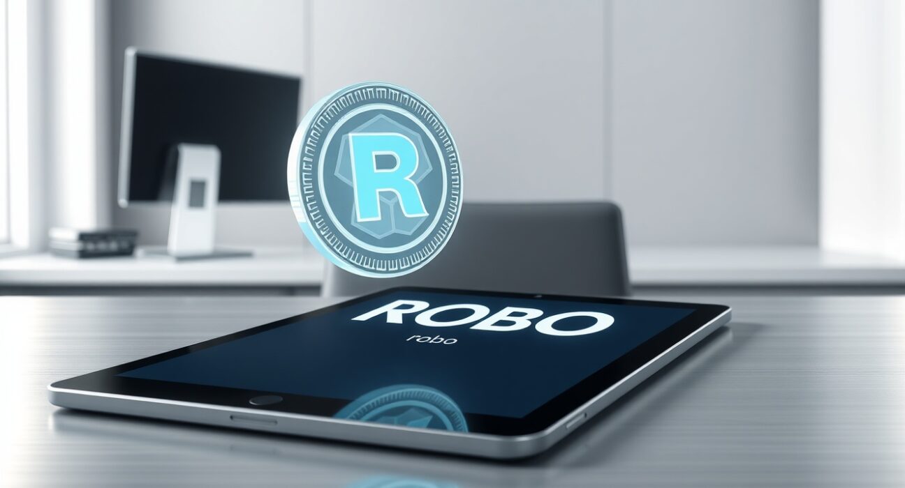 Fabric Protocol ROBO token airdrop landing in a digital cryptocurrency wallet.