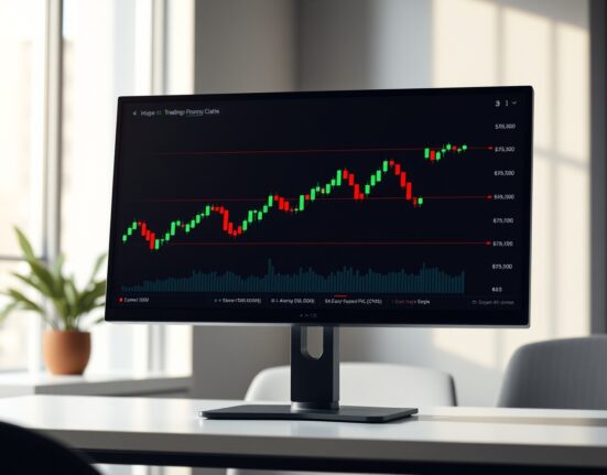 Professional cryptocurrency trading interface on a monitor, representing Binance's new token listings.