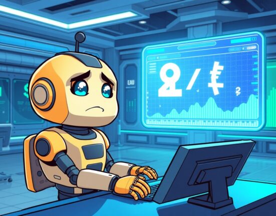 Cartoon illustration of Binance margin trading pairs being delisted from a digital exchange interface.