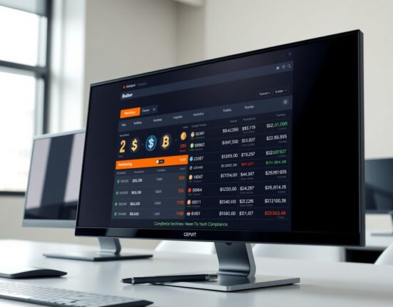 Binance exchange dashboard showing cryptocurrency monitoring tags for compliance and risk assessment.