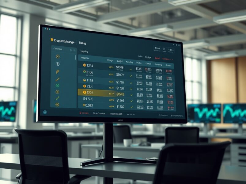 Binance exchange dashboard showing monitoring tags on cryptocurrency tokens for investor risk assessment.