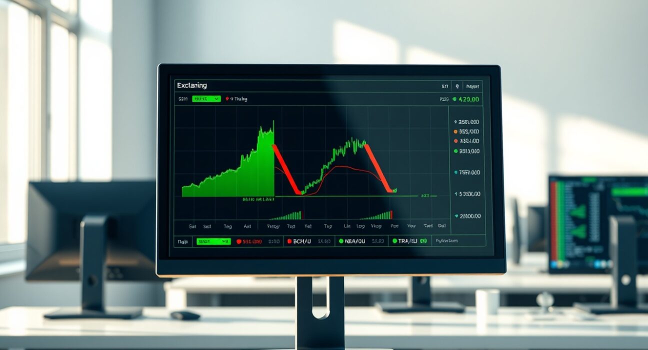 Professional cryptocurrency trading interface showing Binance exchange dashboard with new trading