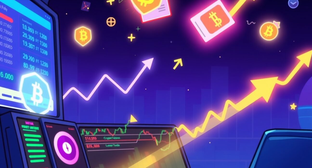 A vibrant cartoon illustration symbolizing the trading potential of Binance's new NIGHT/USDT perpetual futures contract.