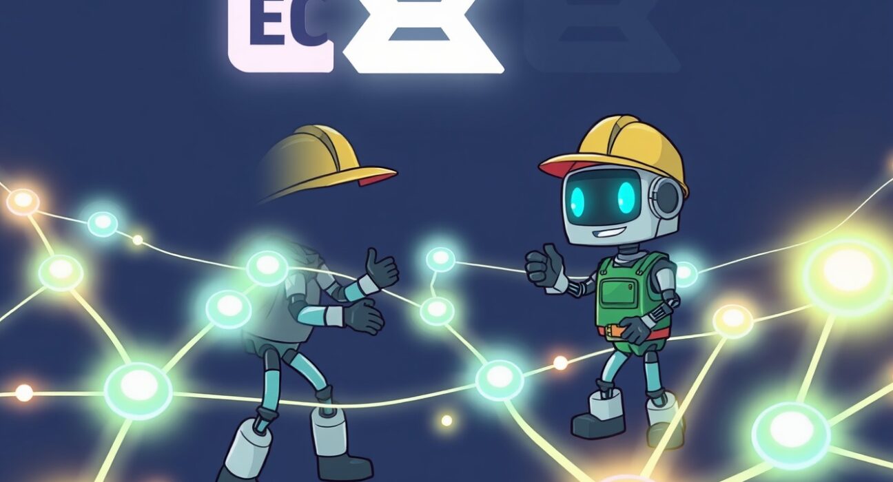 Cartoon illustration of a Binance NTRN suspension for a network system upgrade.