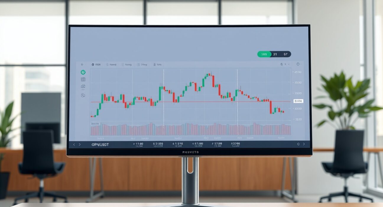 Professional cryptocurrency trading interface showing OPN perpetual futures market on Binance exchange