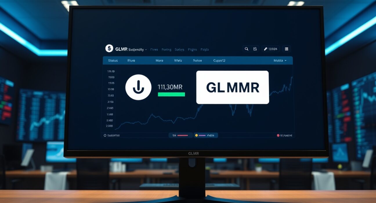 Binance exchange dashboard showing GLMR token suspension notice for network upgrade