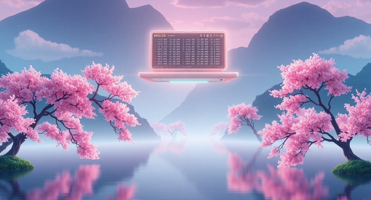 Binance perpetual futures trading platform with cryptocurrency derivatives visualization in digital landscape