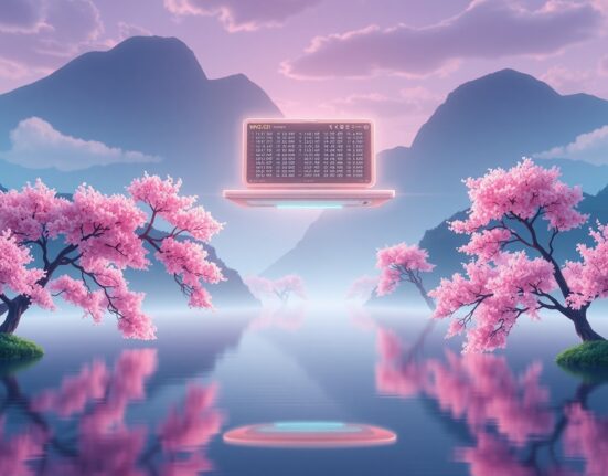 Binance perpetual futures trading platform with cryptocurrency derivatives visualization in digital landscape