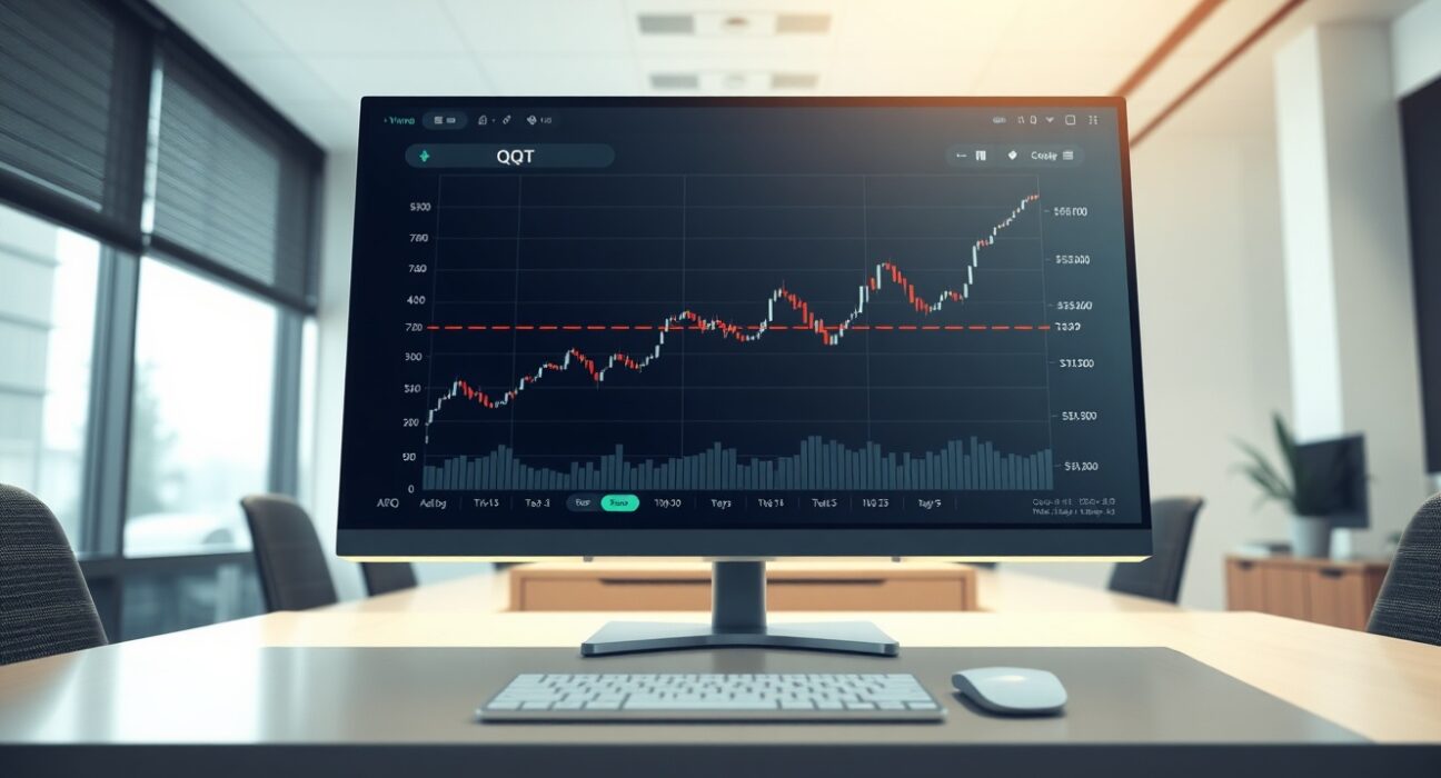 Binance trading interface displaying QQQ/USDT perpetual futures chart for cryptocurrency derivatives expansion