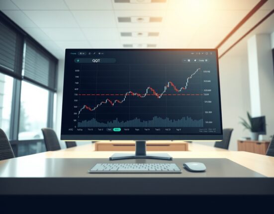 Binance trading interface displaying QQQ/USDT perpetual futures chart for cryptocurrency derivatives expansion