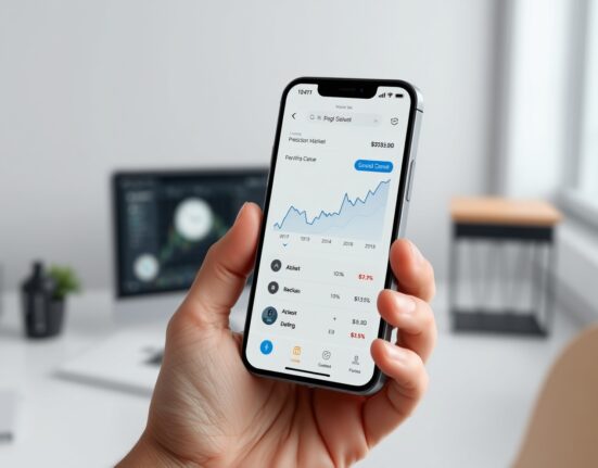 Binance Wallet interface showcasing the new integrated prediction market service for cryptocurrency trading.
