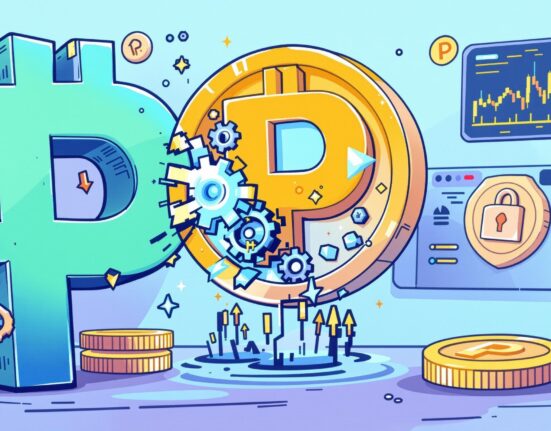 A cartoon illustration showing a smooth token swap process for PUNDIAI trading, highlighting security and efficiency on a crypto platform.