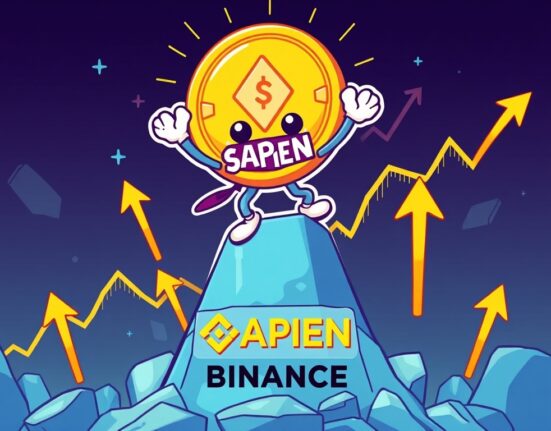 A cartoon image symbolizing the Binance SAPIEN listing, representing new trading opportunities on a major exchange.