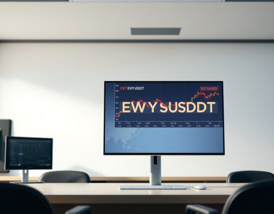 Binance EWYUSDT perpetual contract trading interface showing South Korean ETF futures market