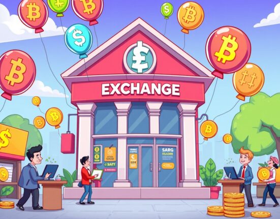 Binance spot trading pairs illustration showing vibrant cryptocurrency exchange activity with new token listings