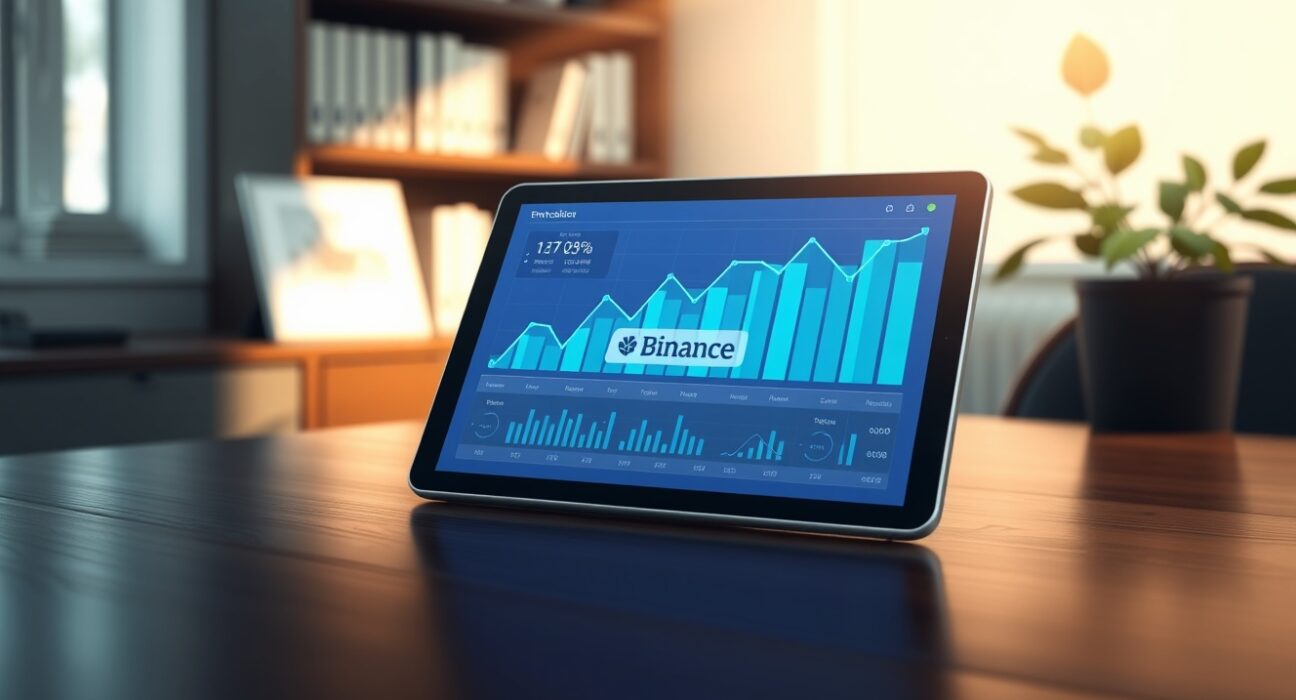 Analyst dashboard showing Binance stablecoin inflow data with upward trending indicators