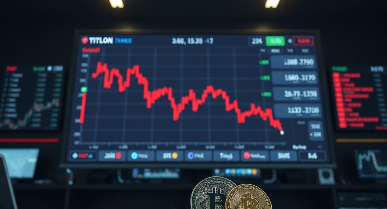 Cryptocurrency exchange dashboard showing declining stablecoin balances on Binance