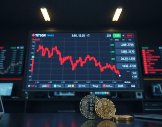 Cryptocurrency exchange dashboard showing declining stablecoin balances on Binance